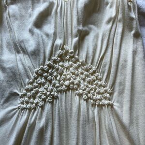 Elegant Cotton Cream Sleeveless Top S